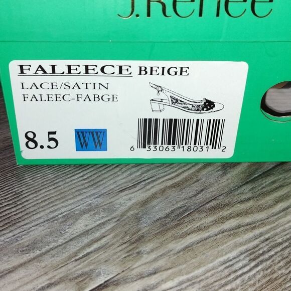 J.Renée Faleece Slingback Pump  Beige  Sz 8.5W NEW - Picture 7 of 8